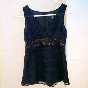 Sparkle sexy black party blouse